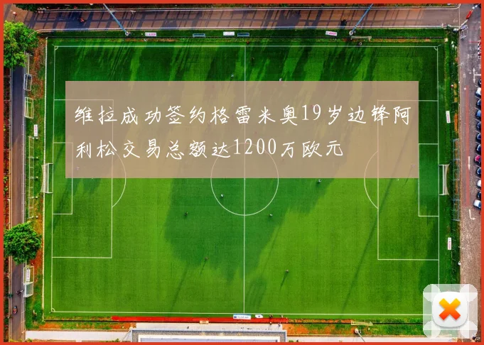 维拉成功签约格雷米奥19岁边锋阿利松交易总额达1200万欧元